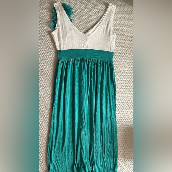 Summer Green Flower Dress - Picture 3 of 3